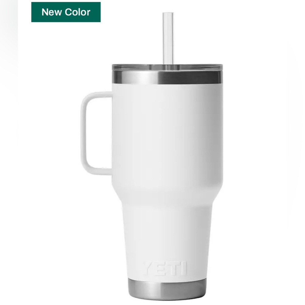 NWT! YETI WHITE MUG TUMBLER W/ CLEAR STRAW & LID! 5 ⭐️’S ON ALL SITES! - Picture 3 of 7